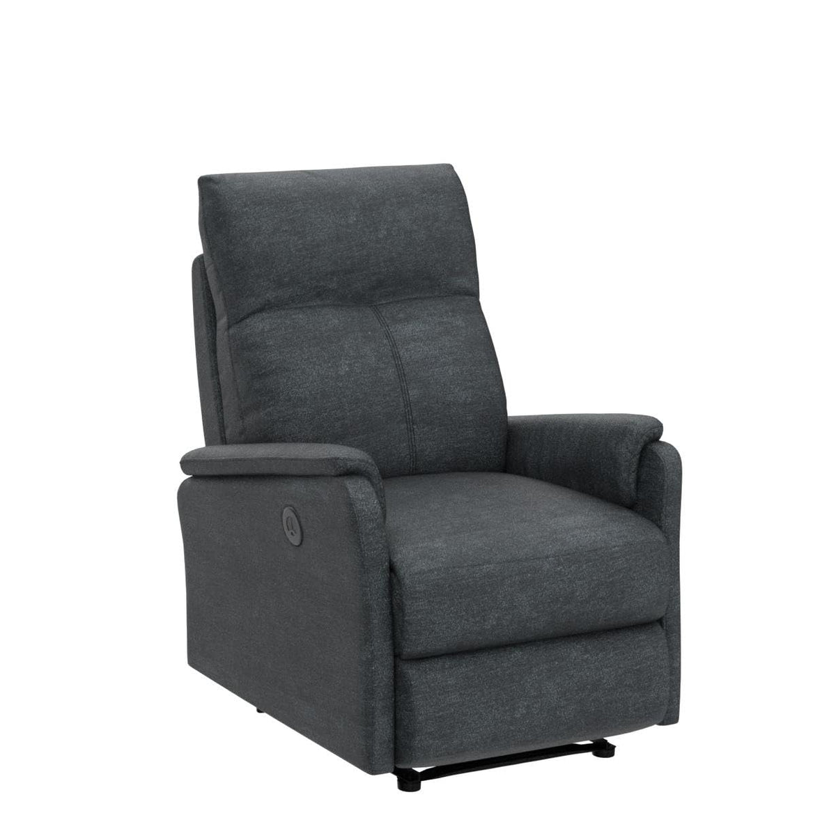 cinkehome Small Electric Power Recliner, Breathable Fabric Reclining Chair, USB Ports, Electric Home Theater Seating, Recliners for Small Spaces, Home Living Room Bedroom, Grey