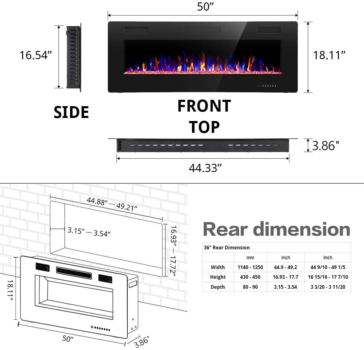 Slim Electric Fireplace