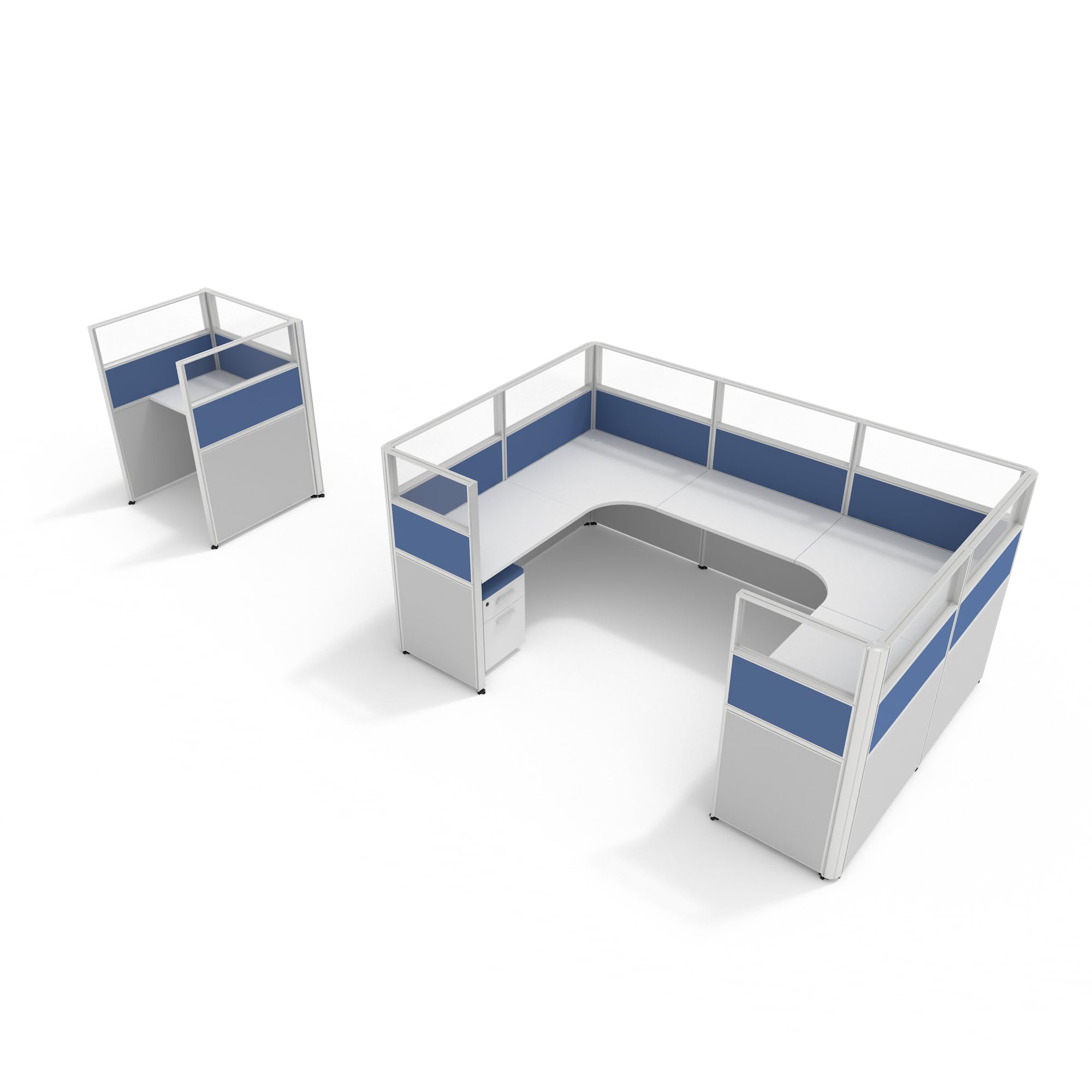 Modular Office Cubicle Kit – 7 Layout Options