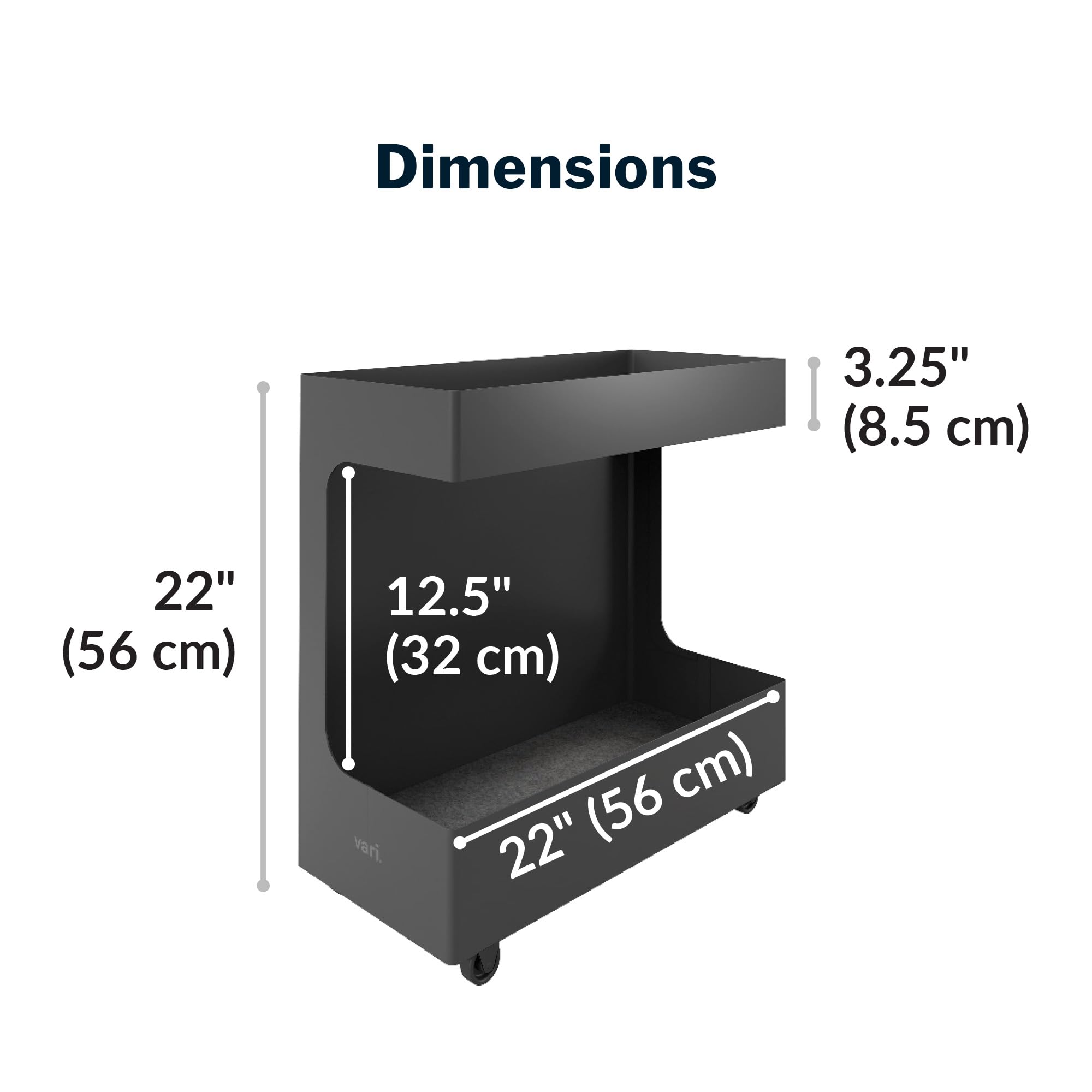 Mobile Slim Under-Desk Cubby