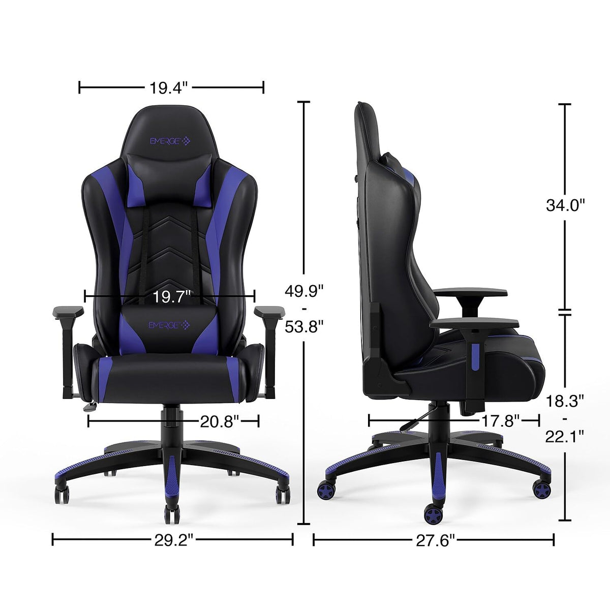 Blue Reclining Gaming Chair