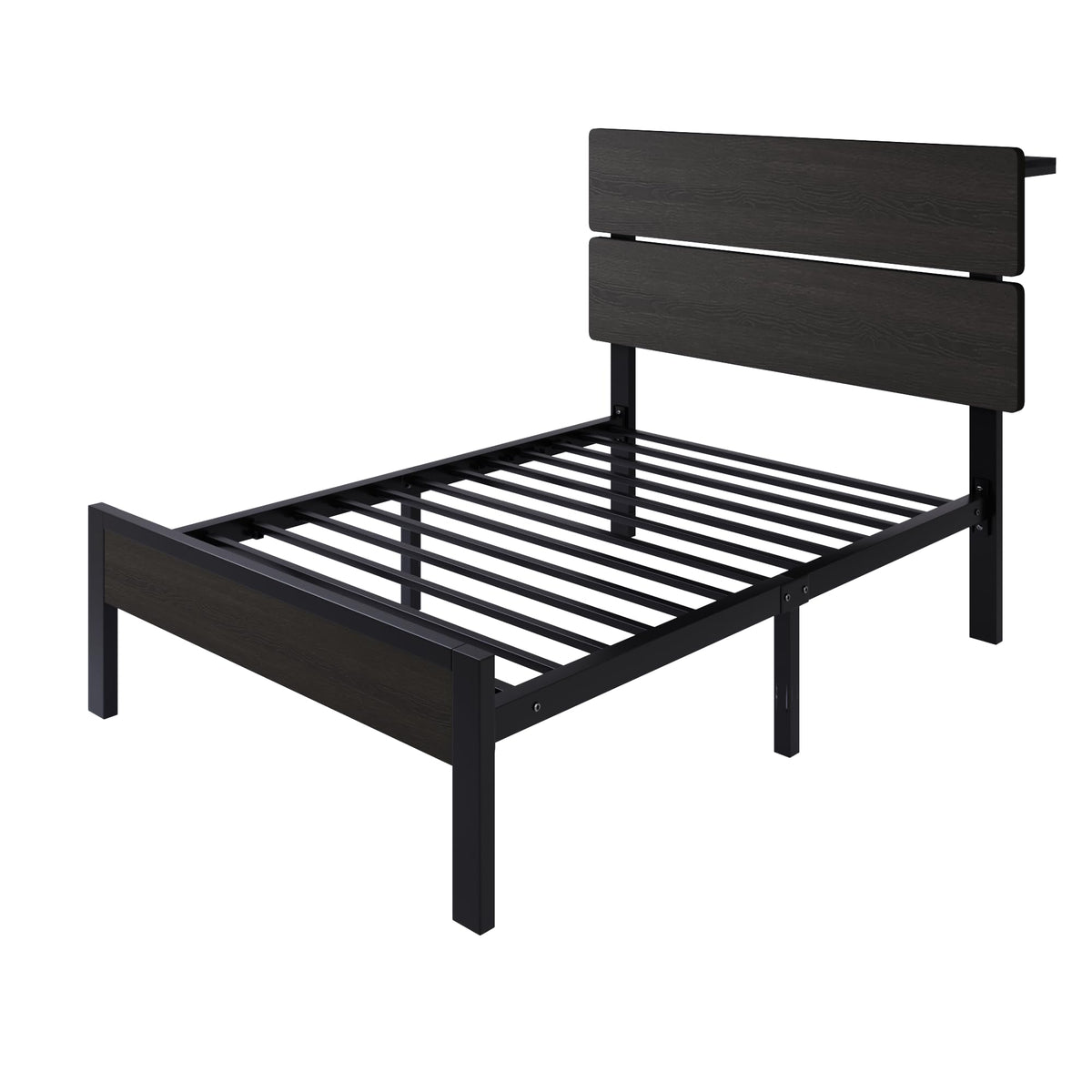 Twin LED Bed Frame with Charging Station