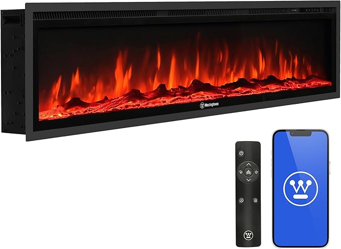 Electric Fireplace Heater with Color Changing Flames