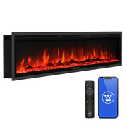 Wall Mount & Recessed Electric Fireplace Insert with Color Changing Flames