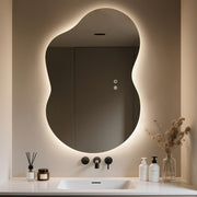 Irregular LED Bathroom Mirror with Backlit Lights