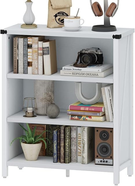 3-Shelf Bookcase with Adjustable Shelves