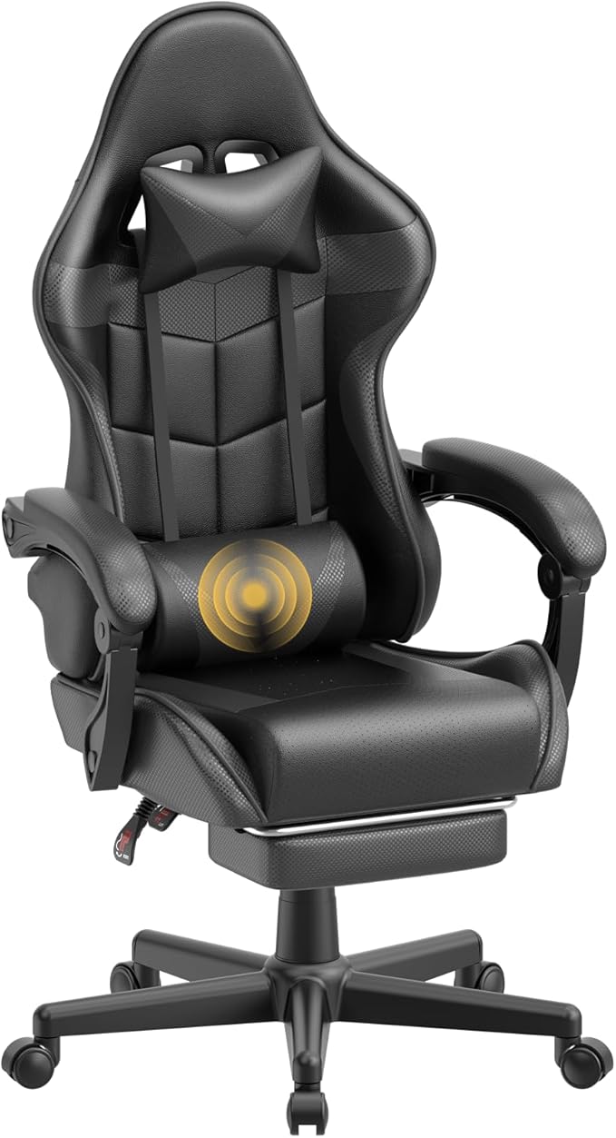 Gaming Chair with Footrest & Lumbar Support