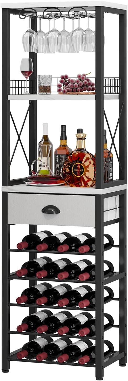 4-Tier Wine Rack Bar Cabinet