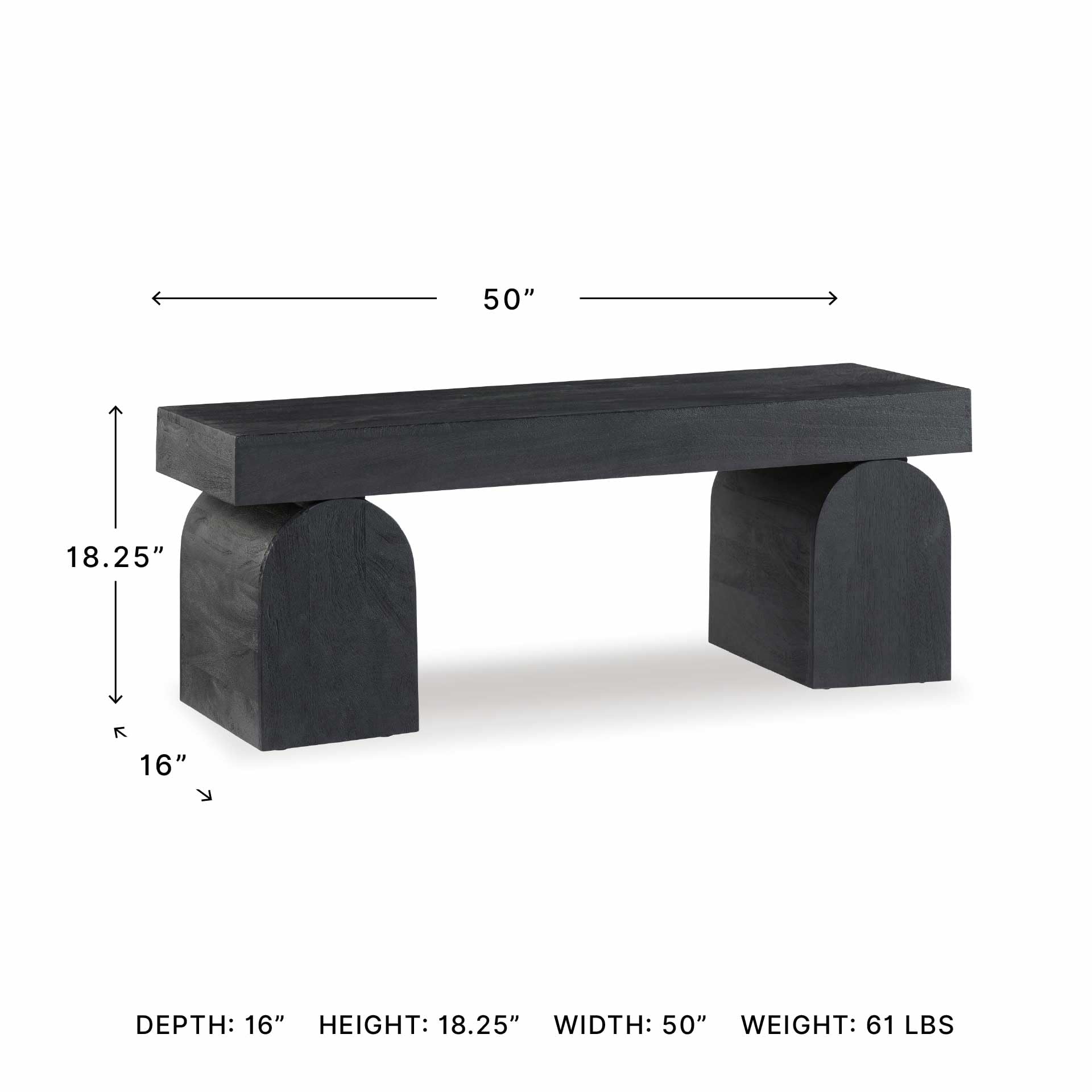 Modern Wood Accent Bench