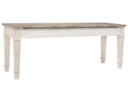 Storage Bench with Hidden Compartment, White & Light Brown
