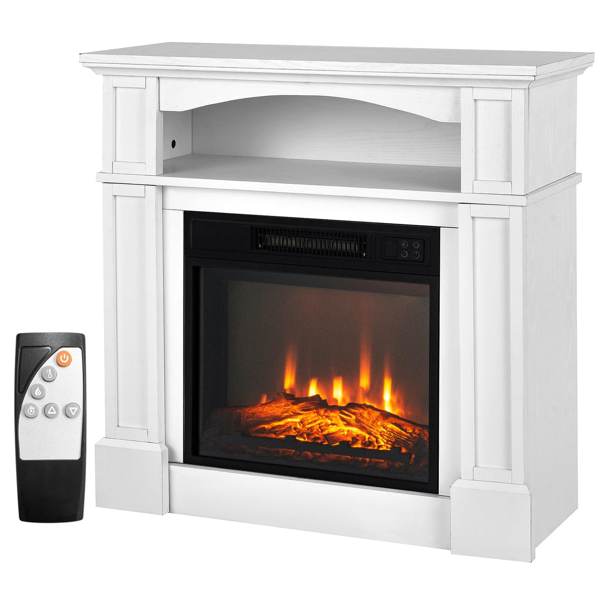 Electric Fireplace with Mantel