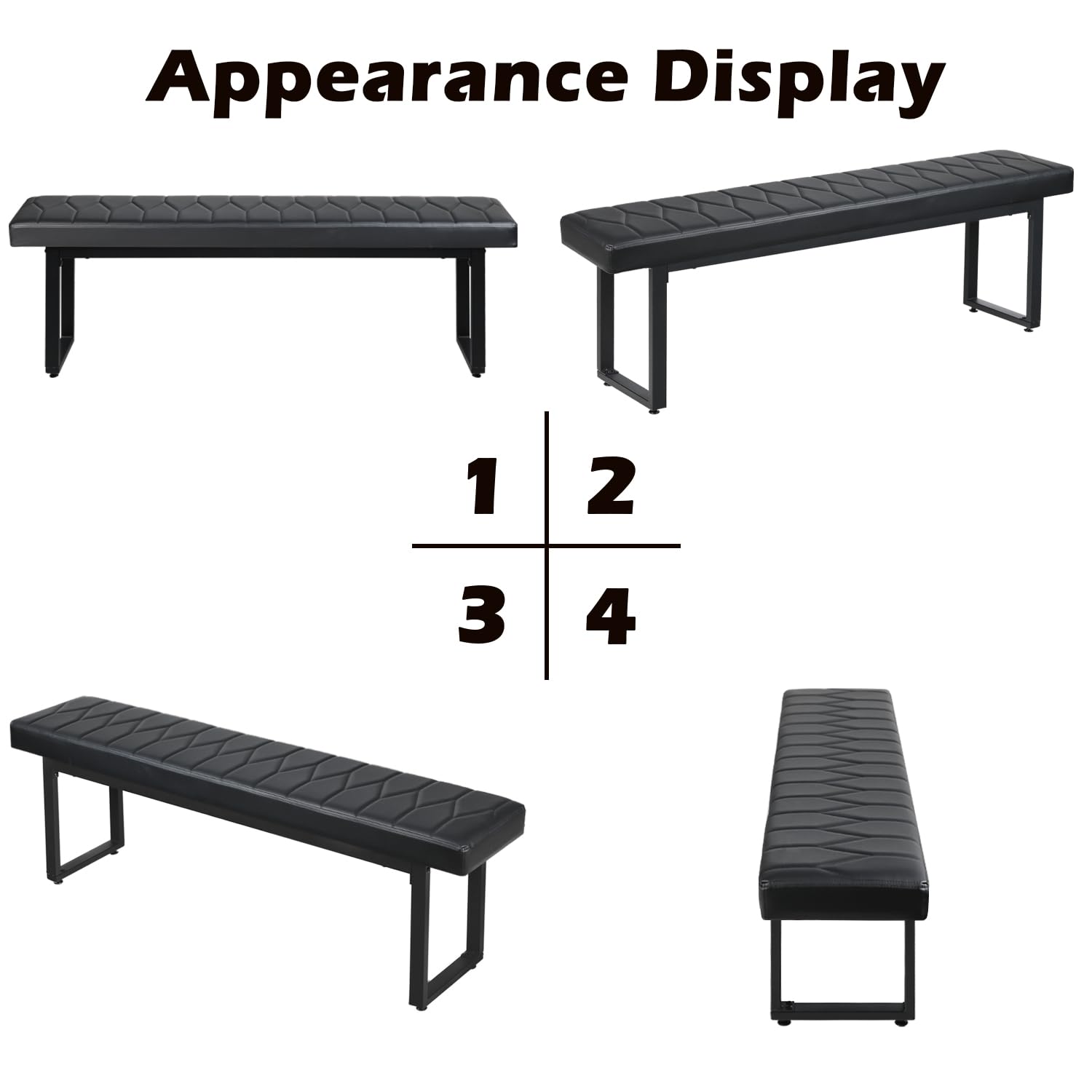 Padded Dining Bench Set of 2