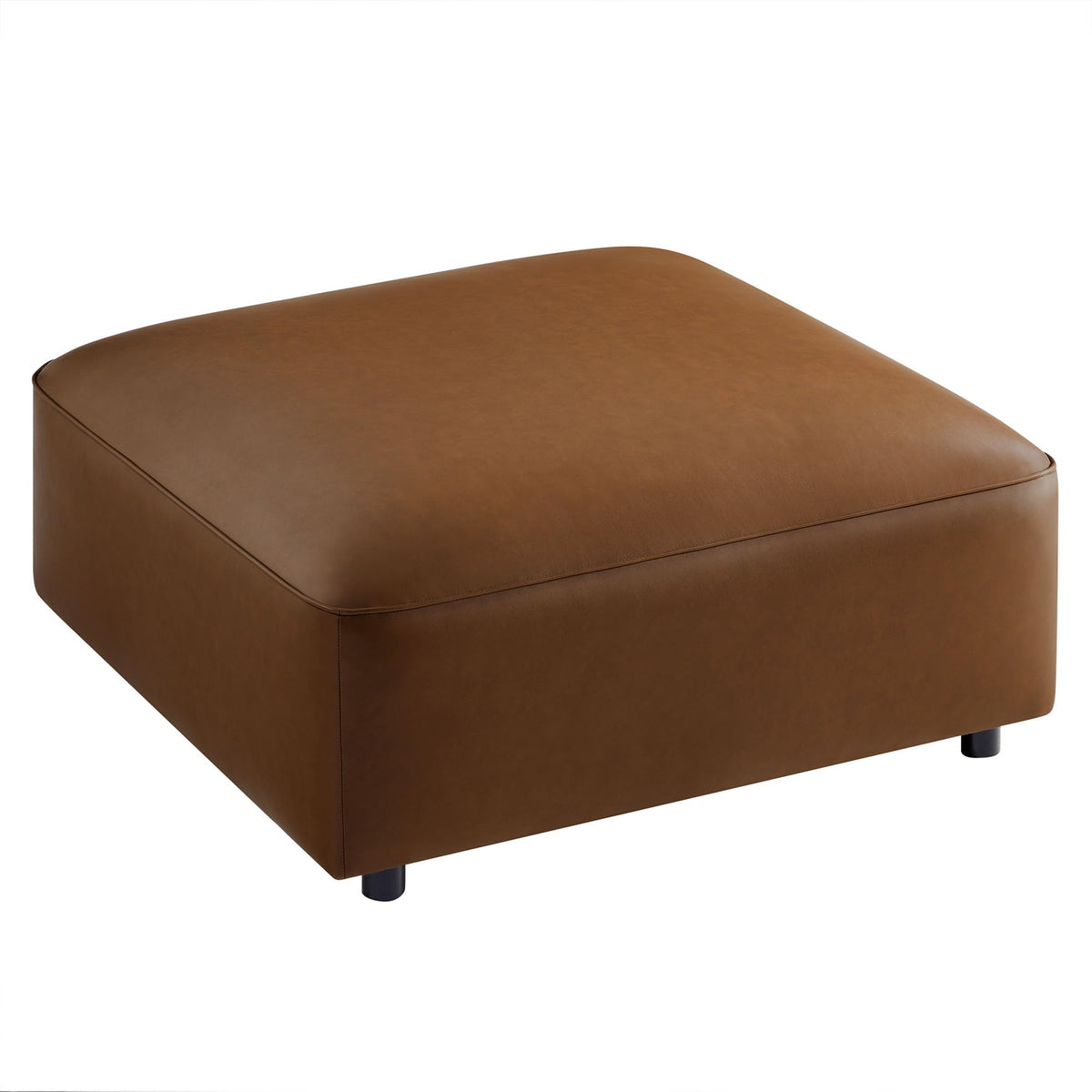 Square Vegan Leather Ottoman