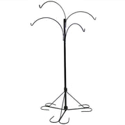 Sunnydaze 4-Arm Hanging Basket Plant Stand with Adjustable Arms - Black - 84"