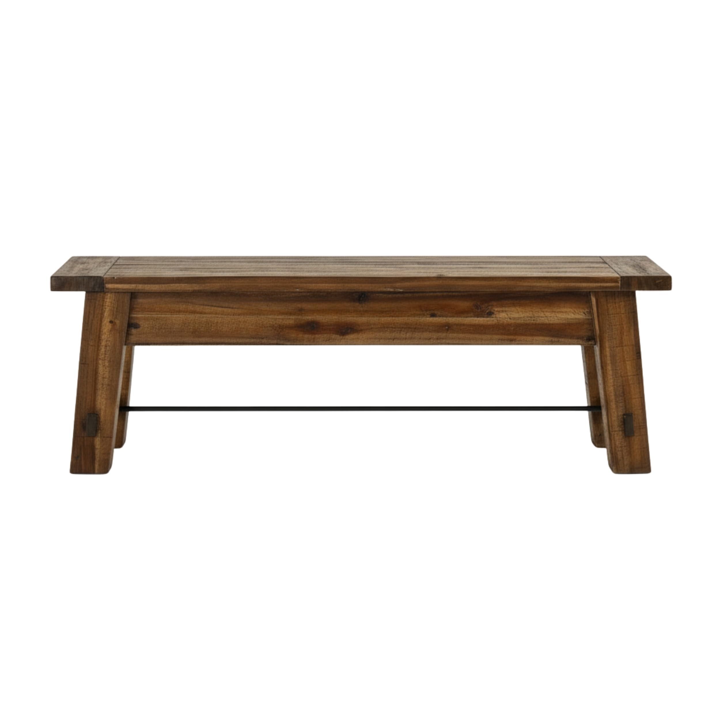 Durango Rustic Farmhouse Style 60-Inch Wood Bench - Industrial Modern Accent Furniture with Solid Wood Seat for Entryway, Dining Room, Hallway, Foyer, or Kitchen by Alaterre Furniture