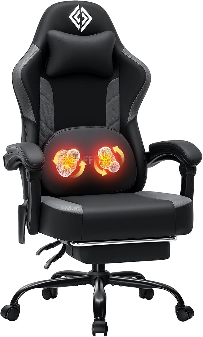 Heated Massage Gaming Chair