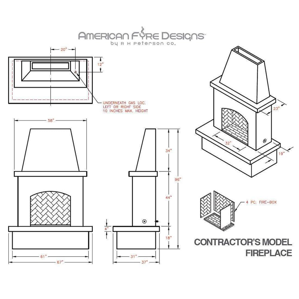 Classic Outdoor Fireplace – Freestanding Concrete
