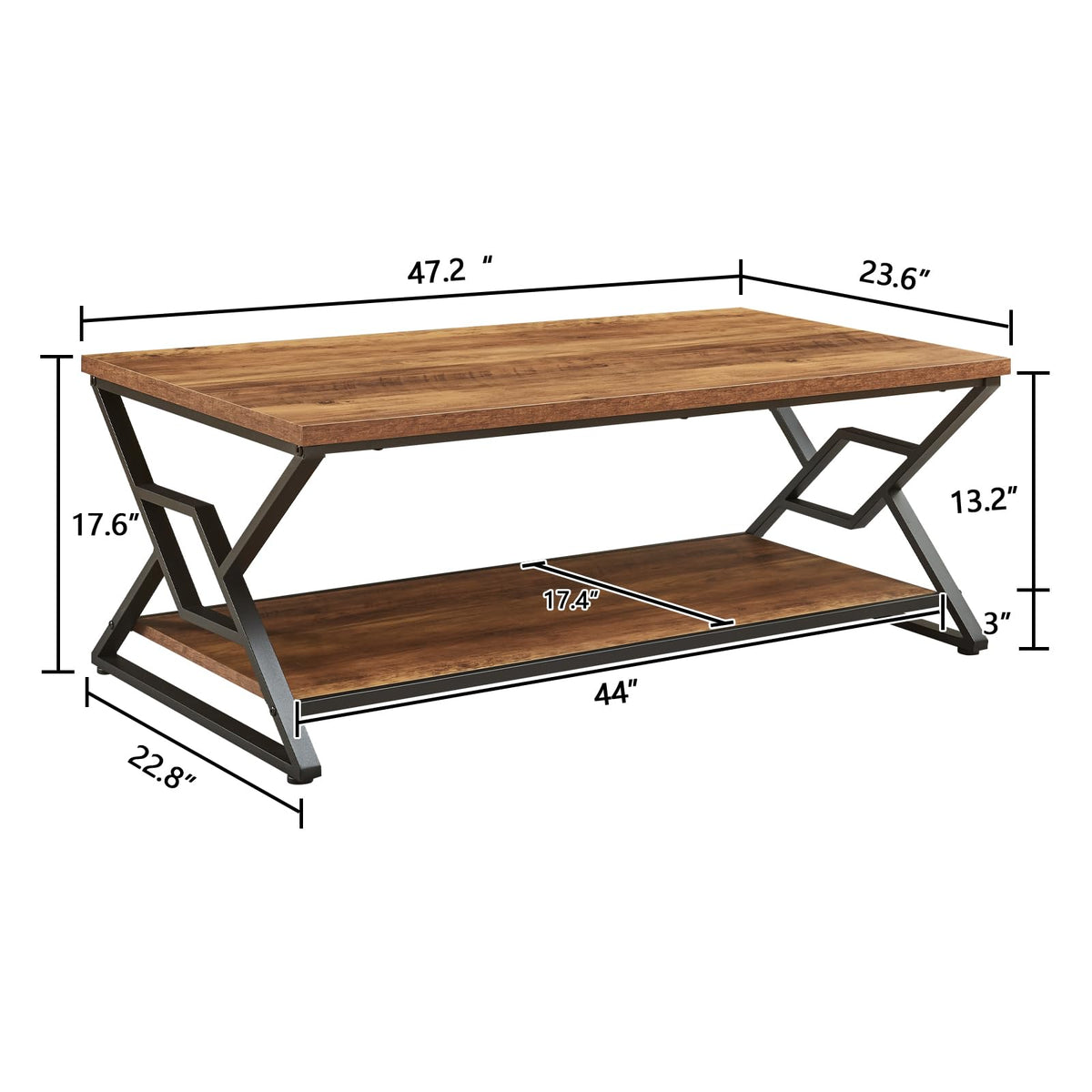 Rustic Two-Tier Coffee Table