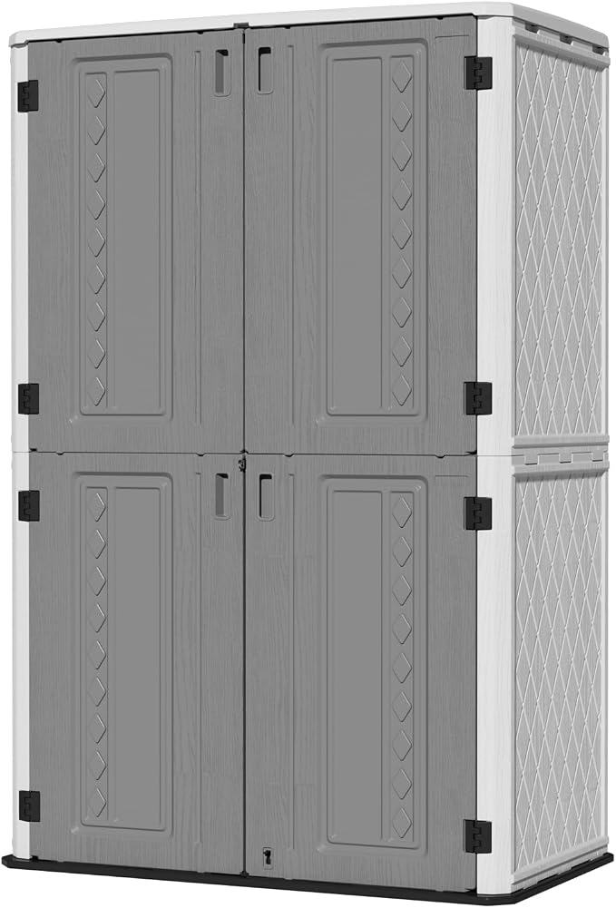 Lockable Resin Outdoor Storage Shed