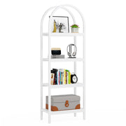 White 4-Tier Open Bookcase