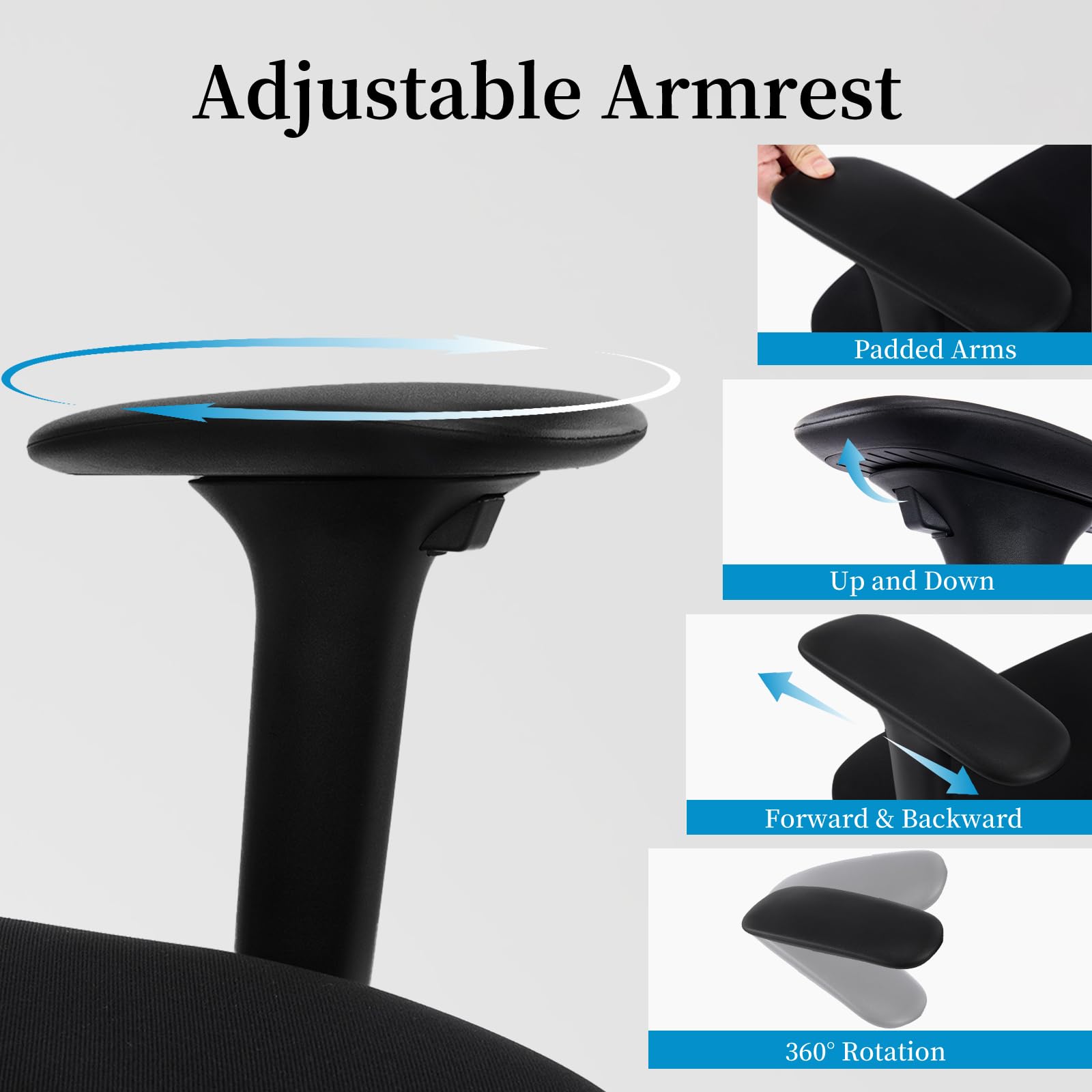 Big & Tall Ergonomic Mesh Office Chair – 500 lbs, 4D Armrests, Adjustable Lumbar
