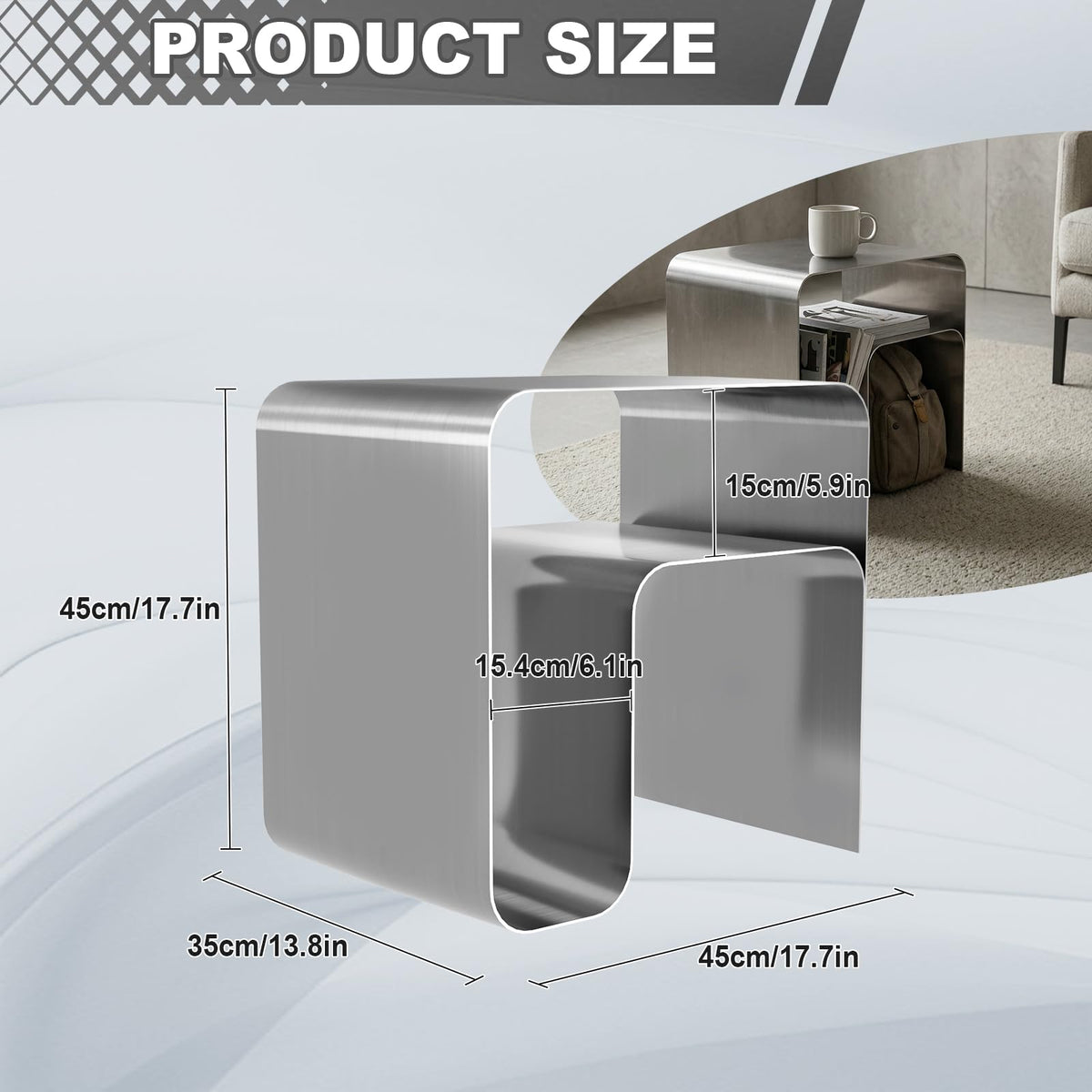 Stainless Steel Side Table