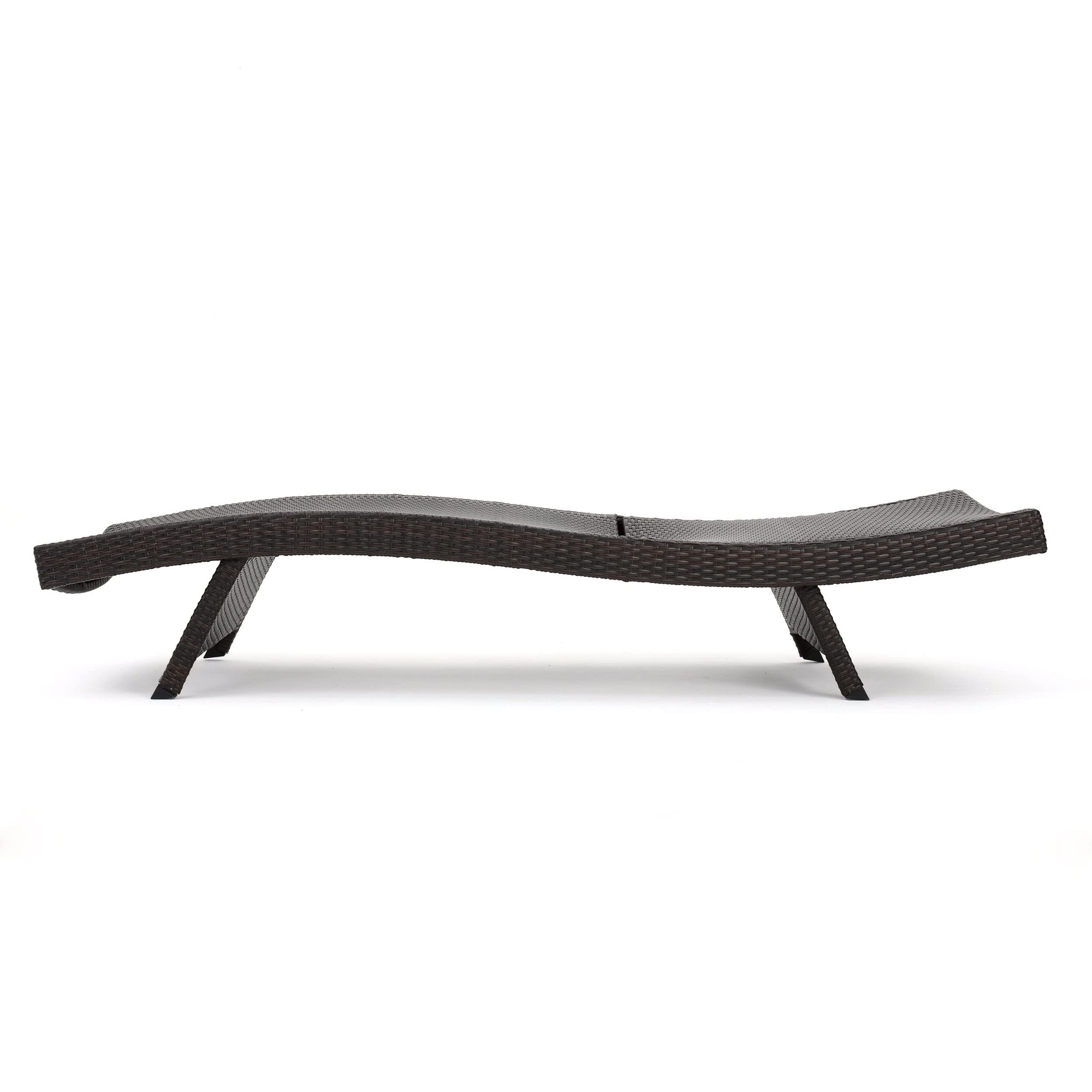 Outdoor Wicker Adjustable Chaise Lounge Chair Set (2-Piece)