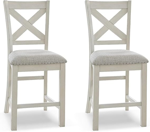 Upholstered Counter Height Barstool Set of 2