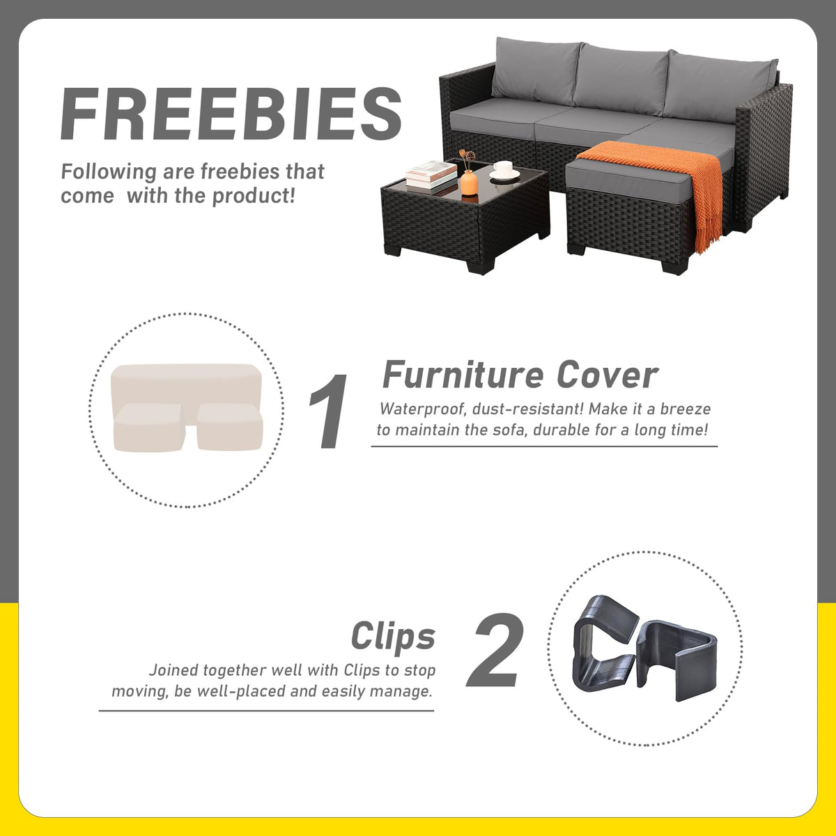3-Piece Wicker Patio Set