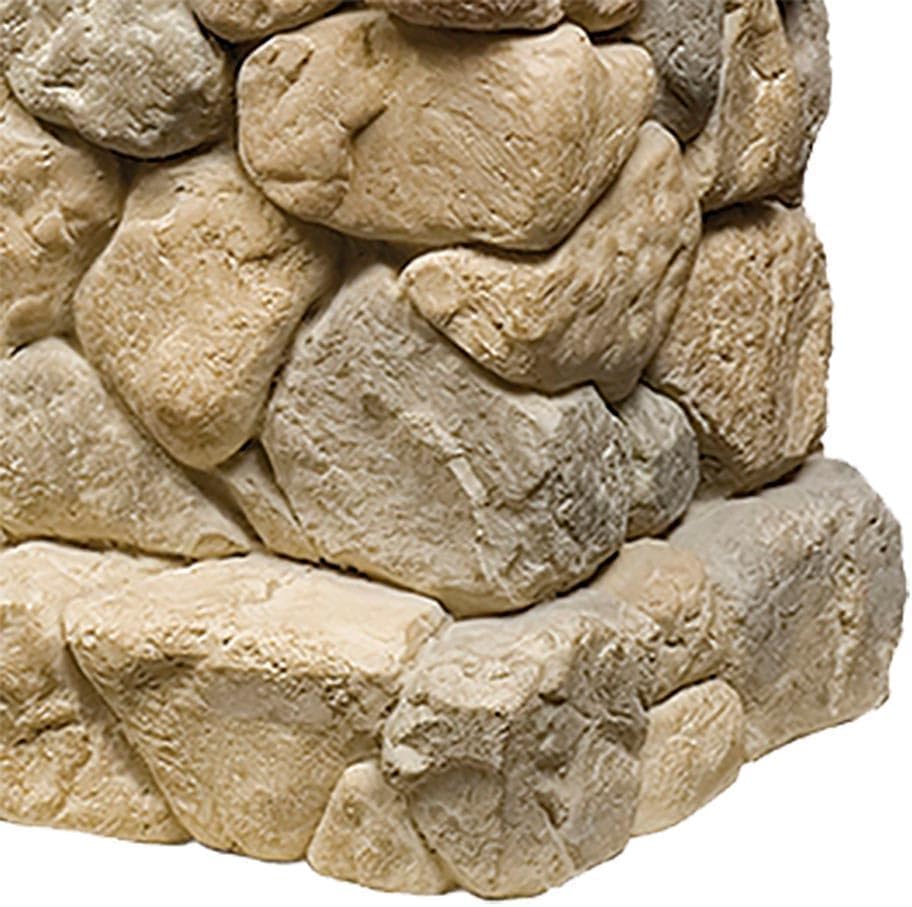 Rustic Stone-Look Electric Fireplace