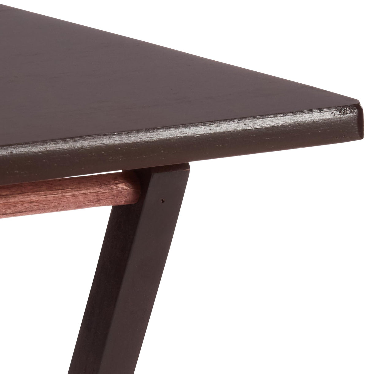 Espresso Folding TV Tray Tables with Rack