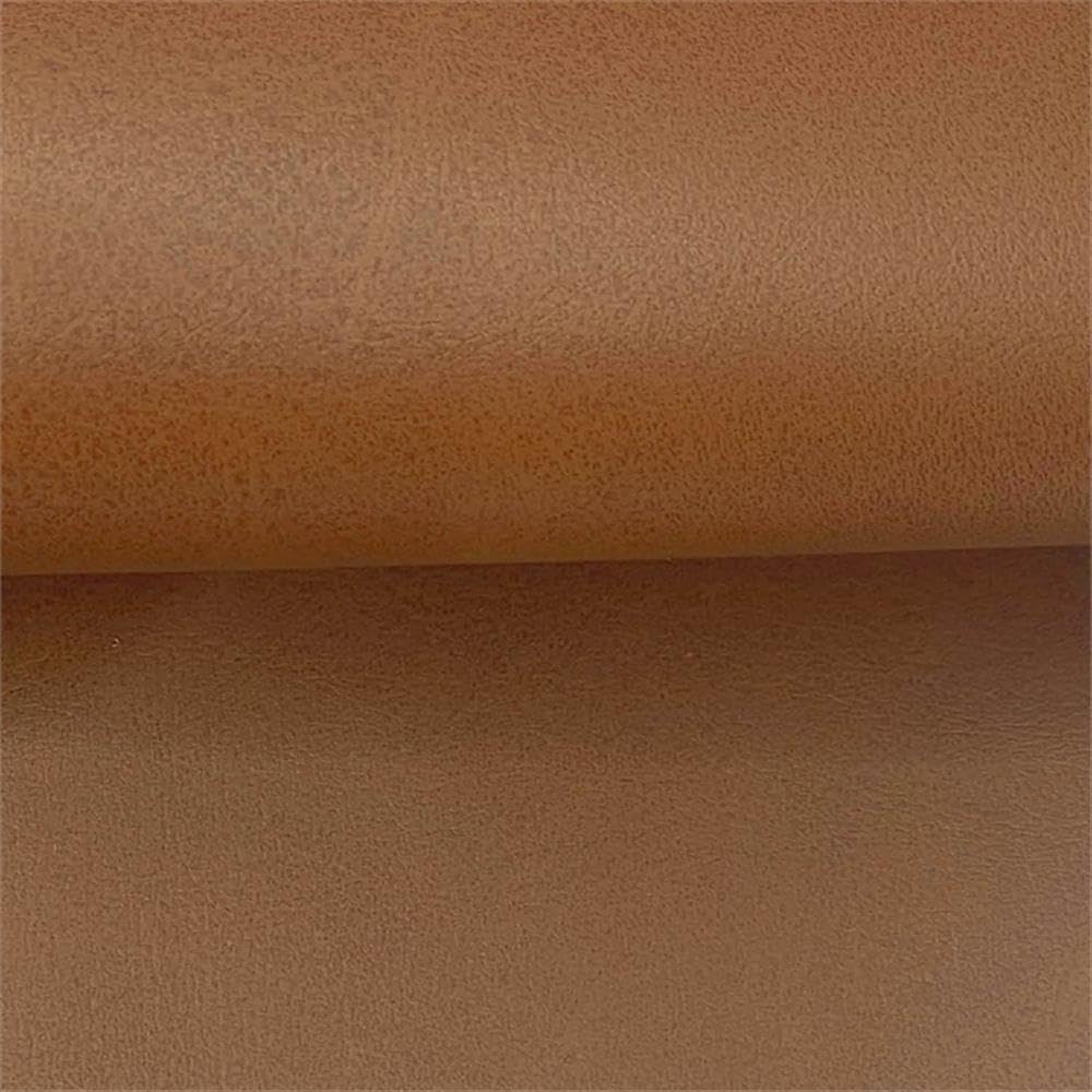 Studio Living Warren 18" Cube Ottoman, Urban Transitional, Fully Assembled, Vegan Leather Fabric, Carmel