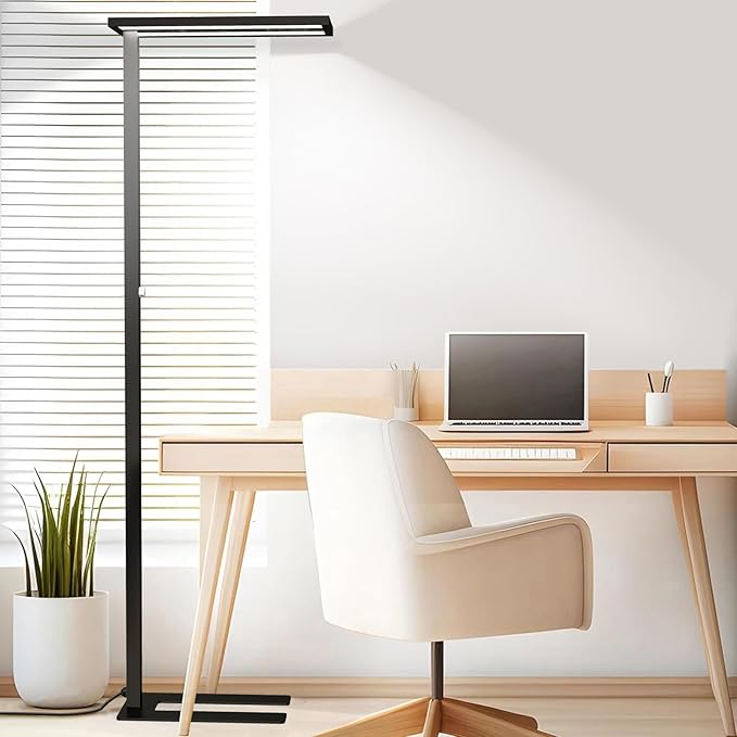LED Uplight & Downlight Floor Lamp, 105W Dimmable Eye Care Standing Lamp