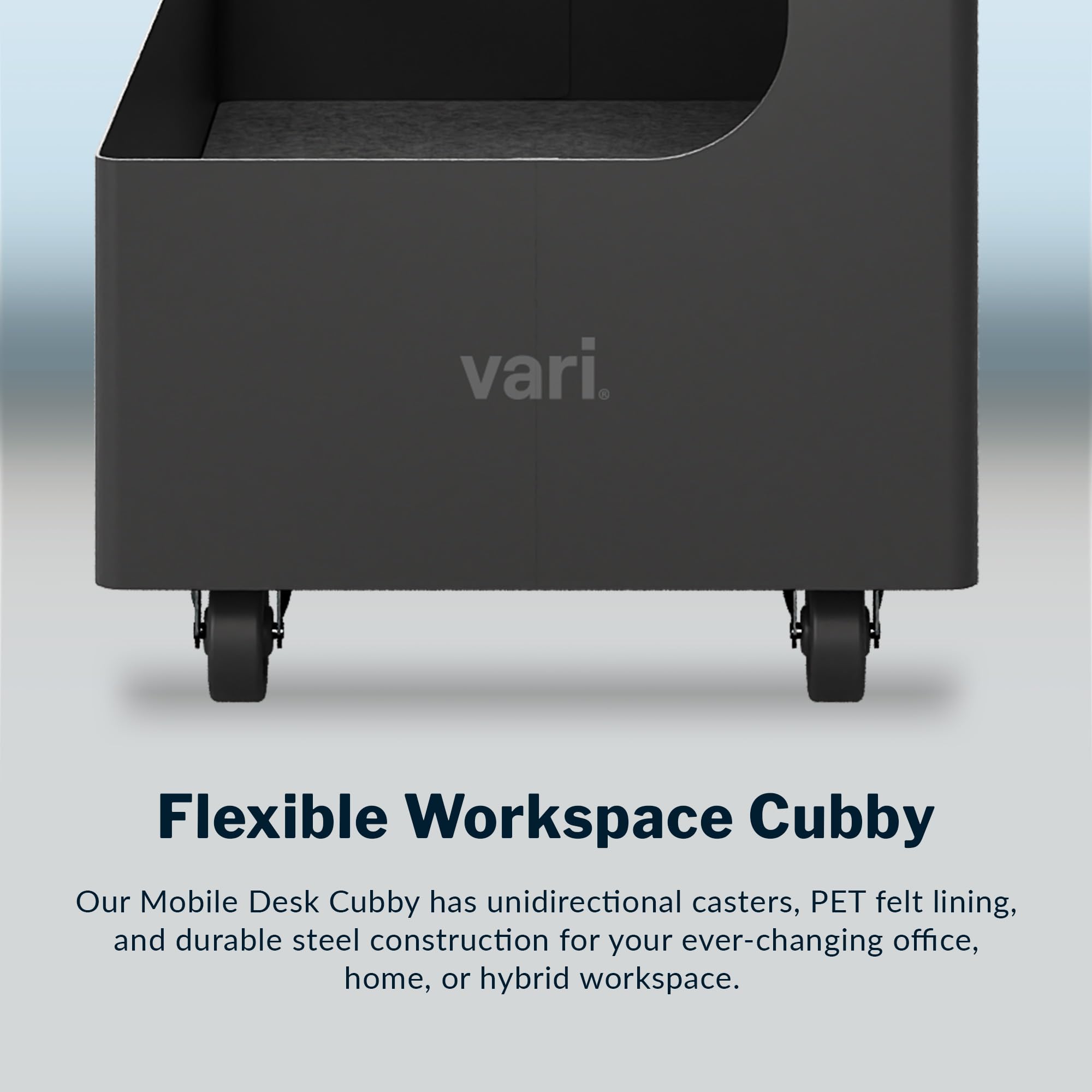 Mobile Slim Under-Desk Cubby