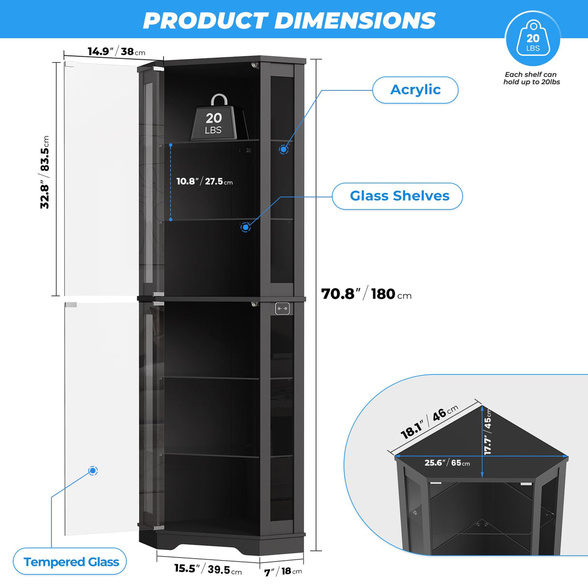 Corner LED Display Cabinet