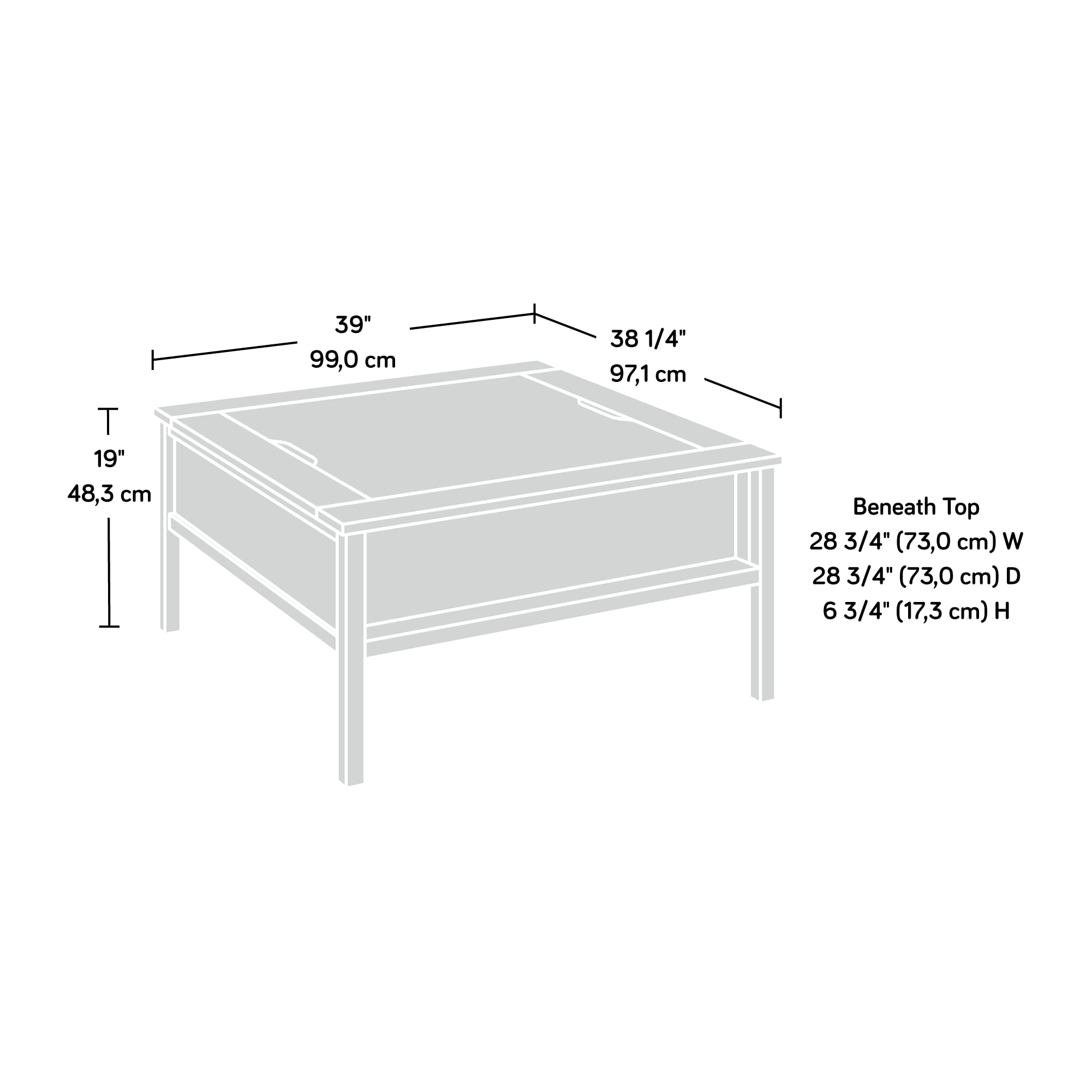 Coffee Table with Removable Gaming Top