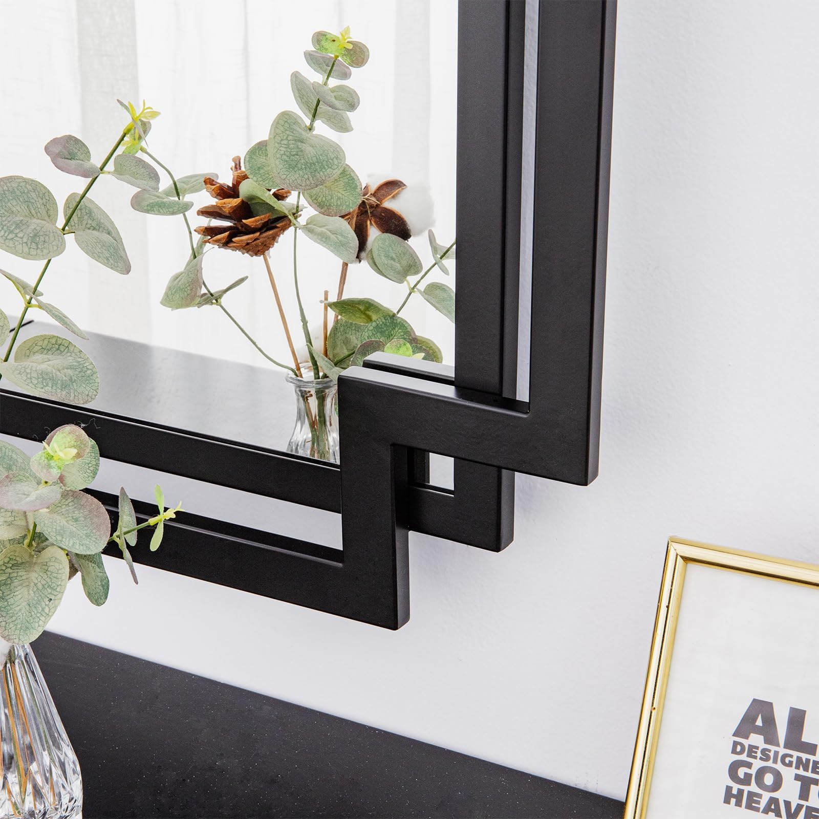 Geometric Black Wall Mirror