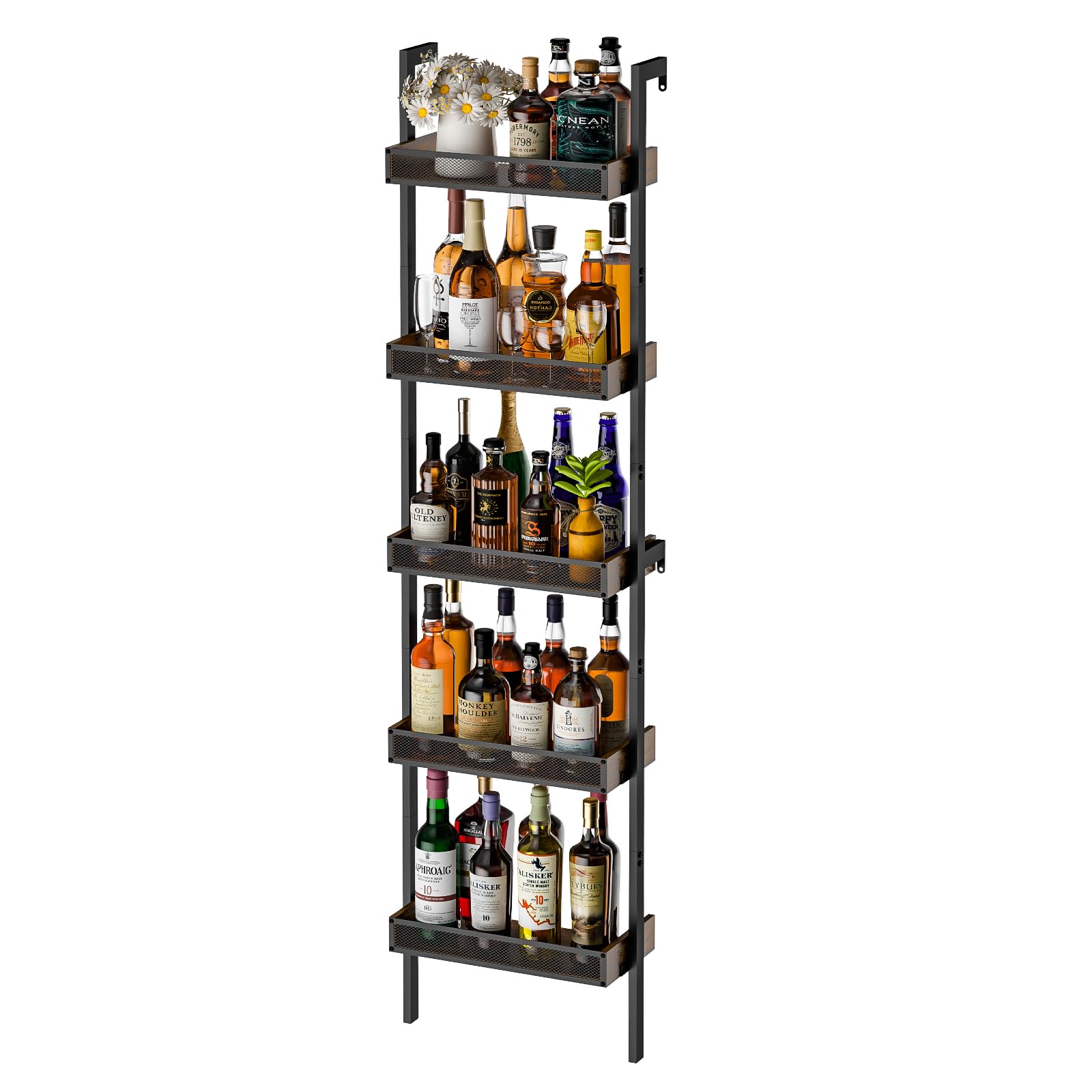 5-Tier Floor Wine Rack – 50 Bottle