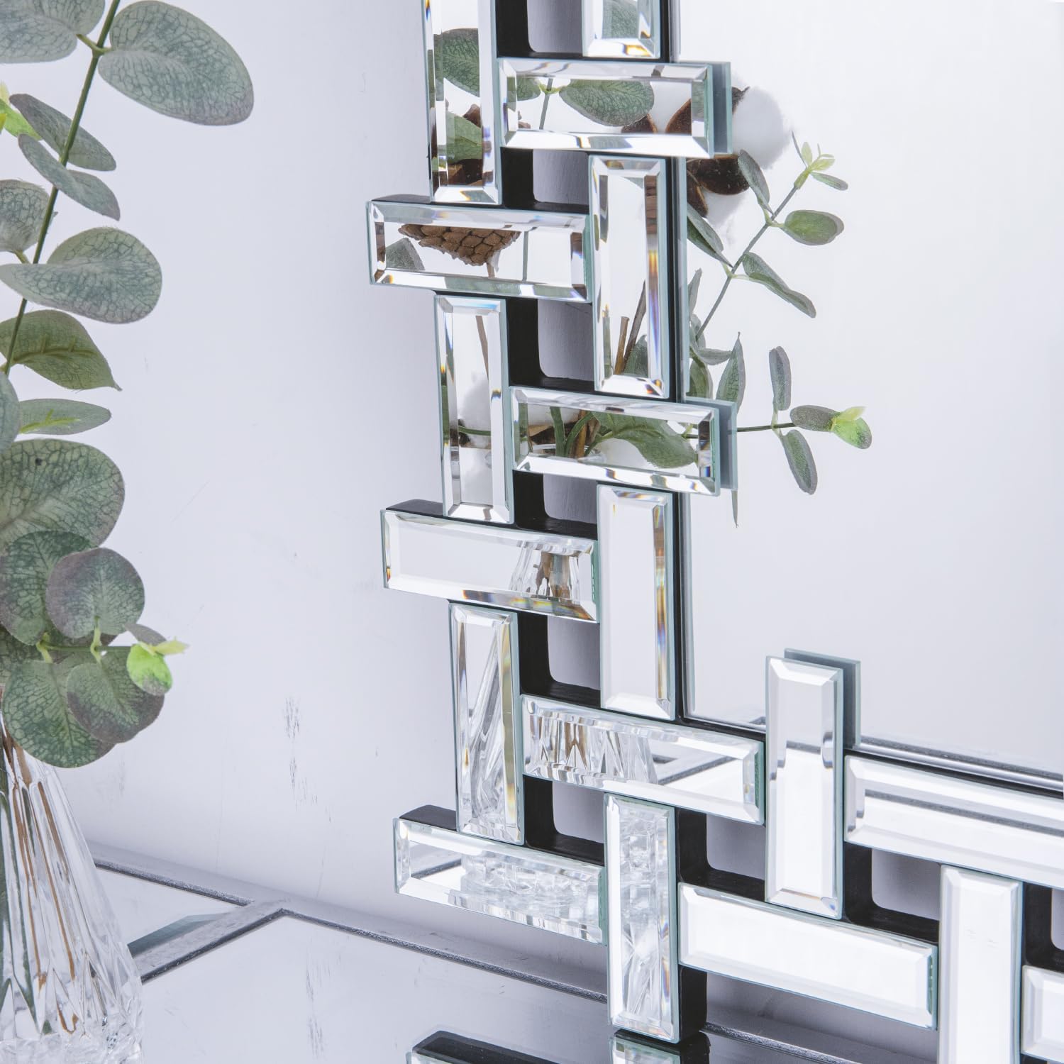 Large Rectangular Wall Mirror – Silver Glass Frame