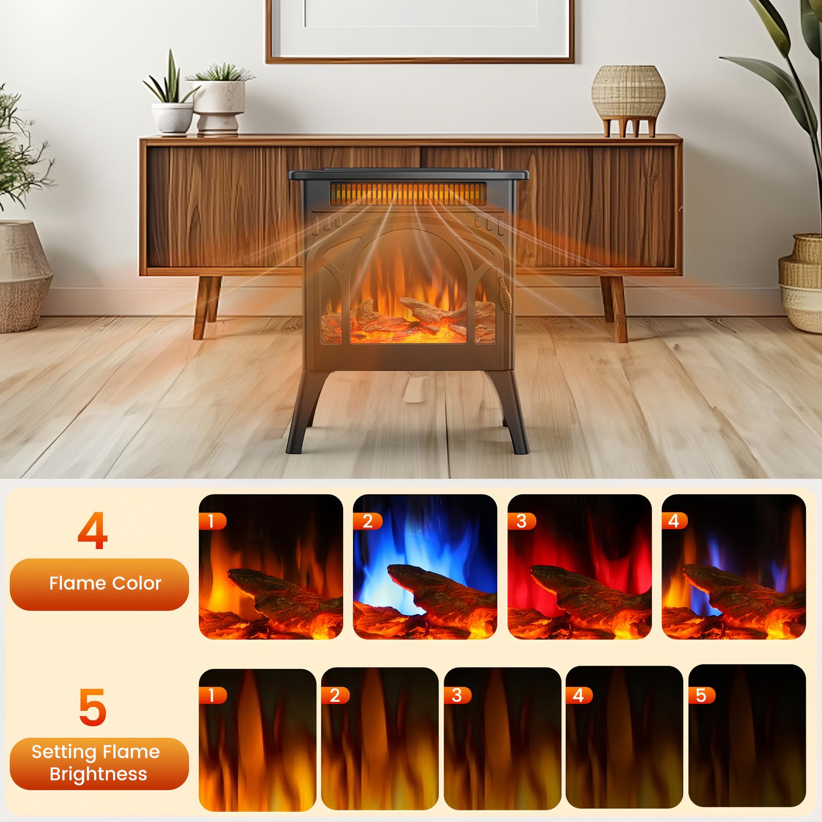 Electric Fireplace Stove Heater