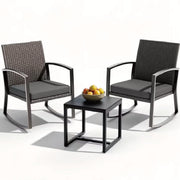 3-Piece Outdoor Rocking Bistro Set