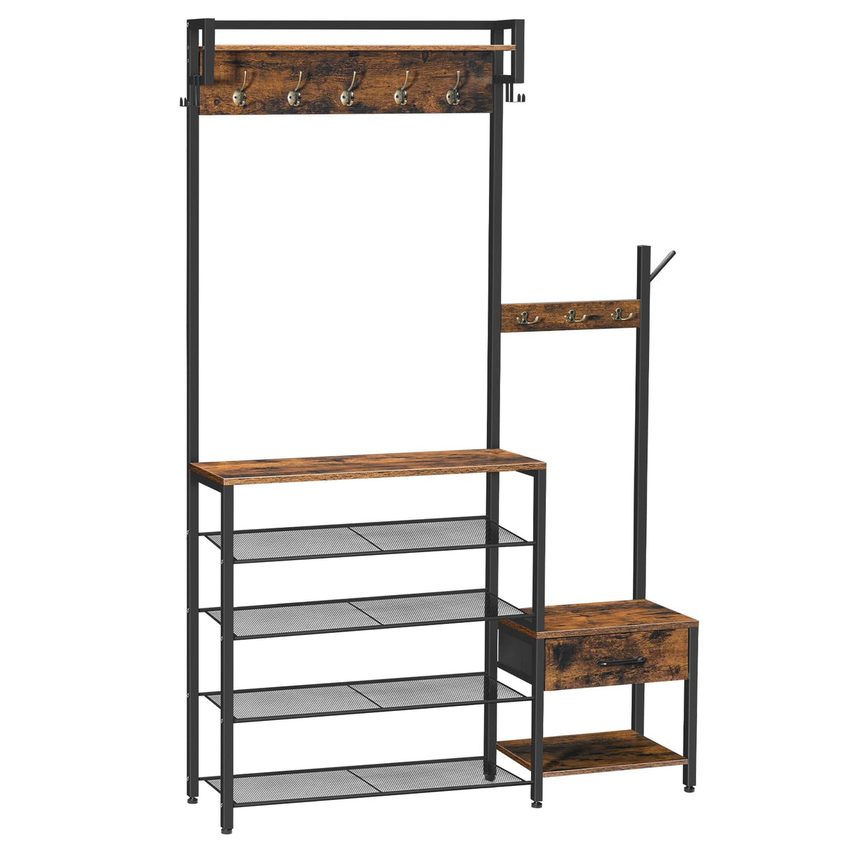 Hall Tree with Shoe Bench and Drawer