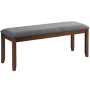 Upholstered Dining Bench with Rubberwood Legs