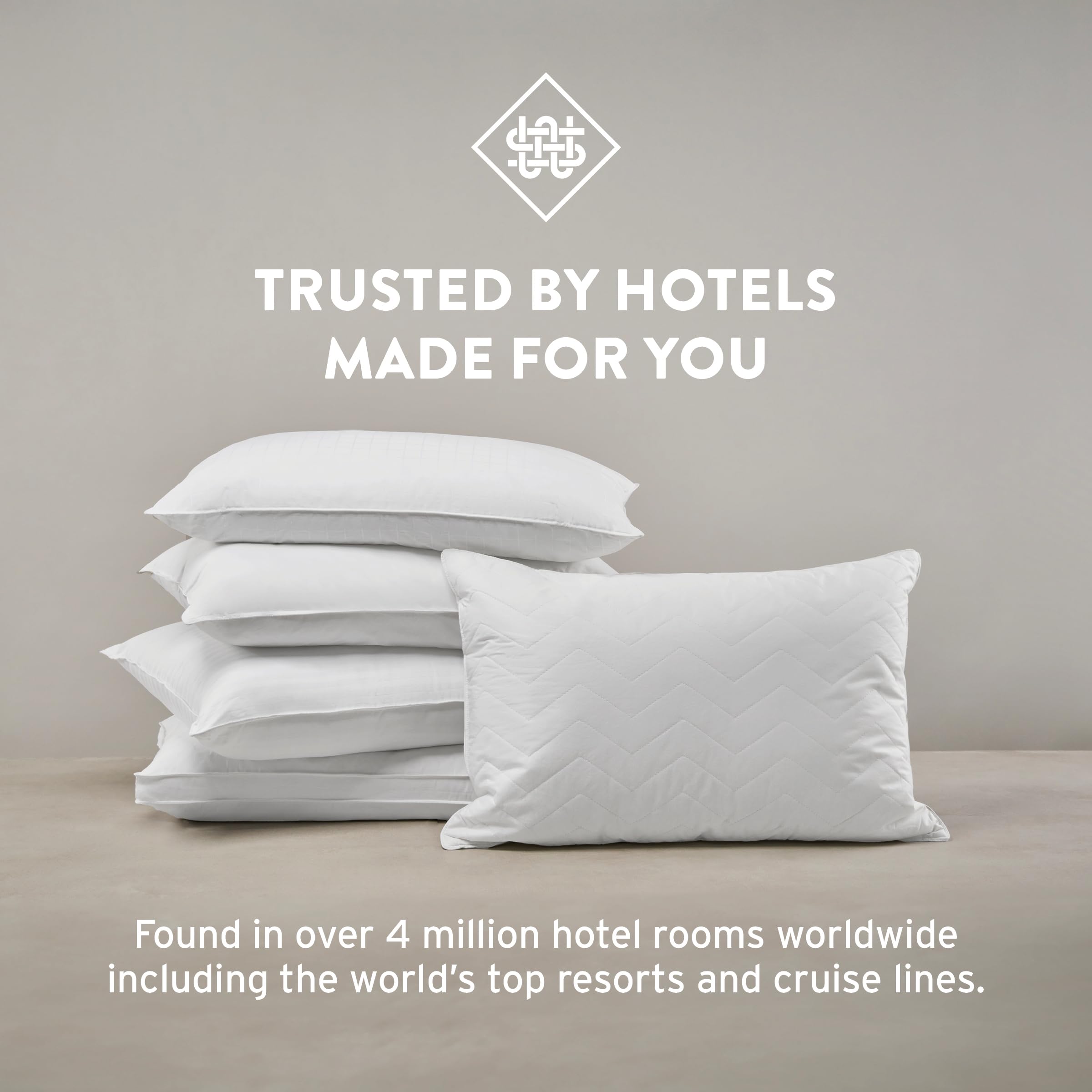 Sobel Westex Sobella Hotel Pillow Queen Size for Side Sleepers - 300TC 100% Cotton Cover with Gel Fiber Fill for Consistent Neck Support, Hotel and Resort Quality, Machine Washable, 20x30