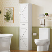 Tall Storage Cabinet with 3 Door Shelves & 1 Drawer