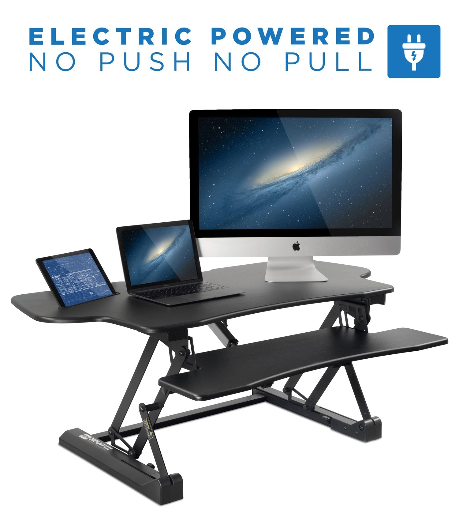 Electric Standing Desk Converter – Dual Monitor, 48.5"