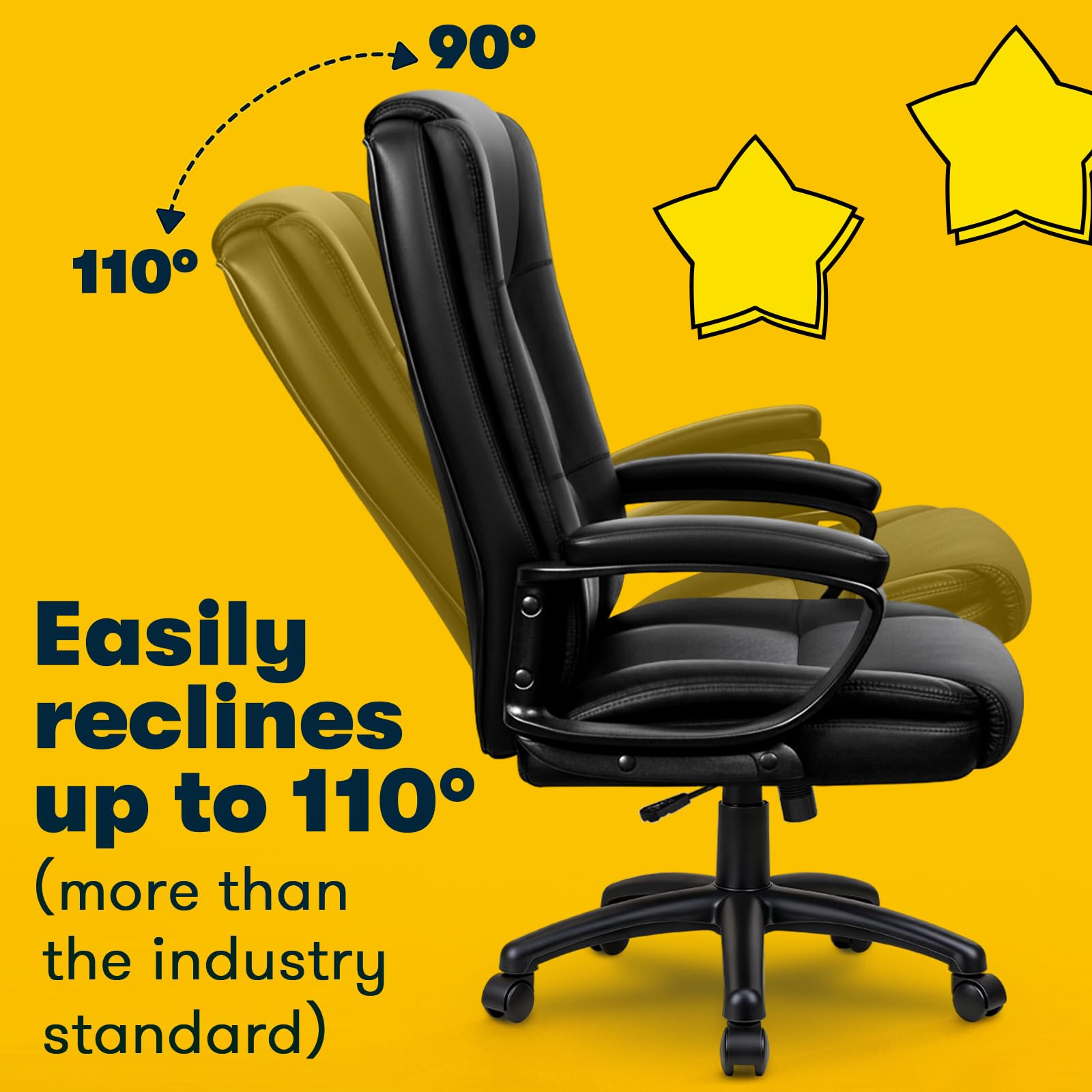 High-Back Leather Executive Office Chair
