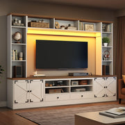 94.5" Wall Unit Entertainment Center, Farmhouse TV Stand