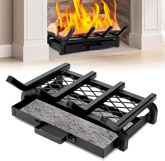 Fireplace Grate with Ember & Ash Tray