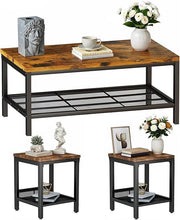 3-Piece Coffee Table Set with Metal Legs